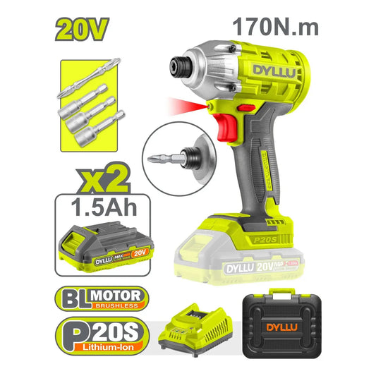 Atornillador de Impacto 170 Nm 20V DYLLU DTCD2512 MALETIN