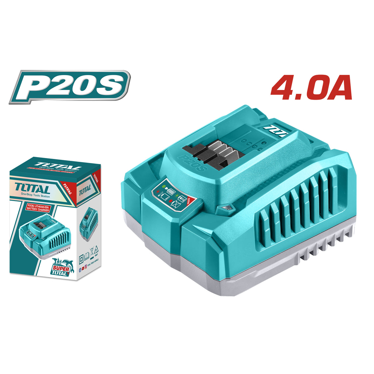 Cargador de Bateria 20V 4.0 Ah INDUSTRIAL TOTAL TFCLI20411-4