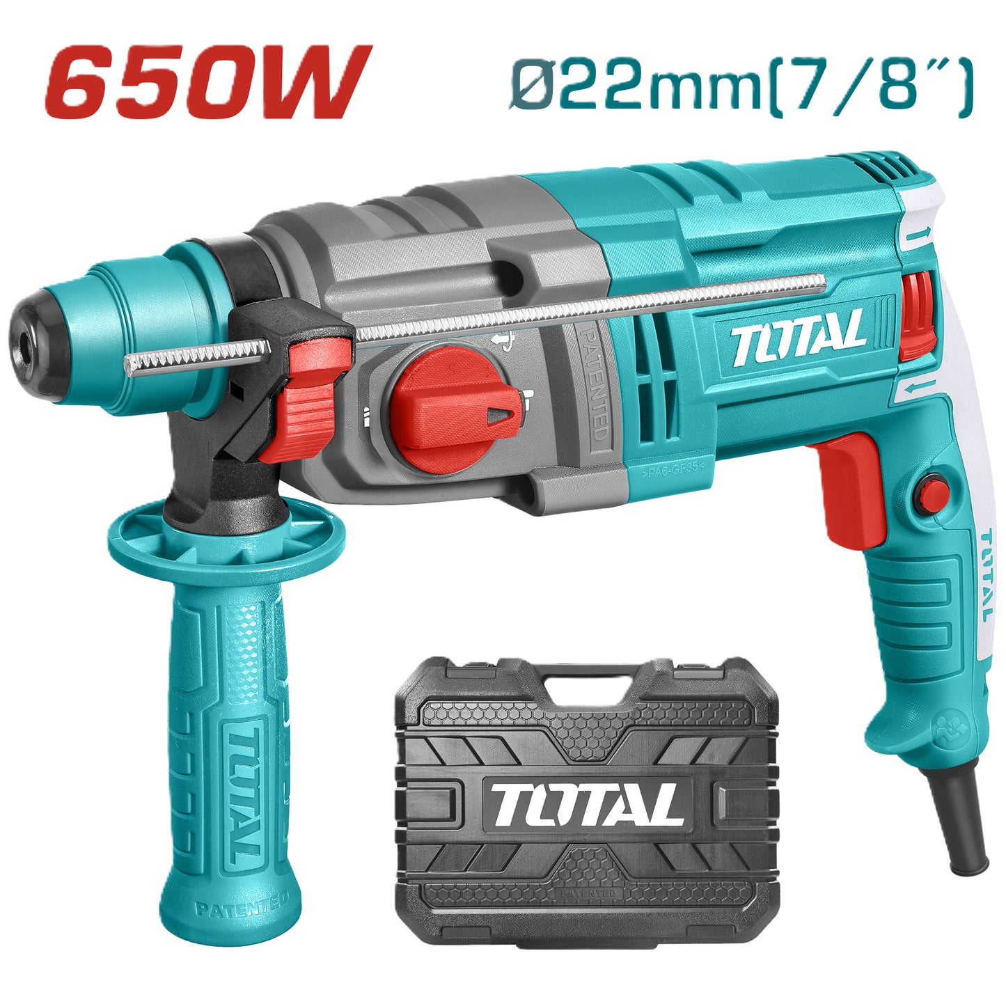 Rotomartillo SDS PLUS 650 w. TOTAL TH306236-4