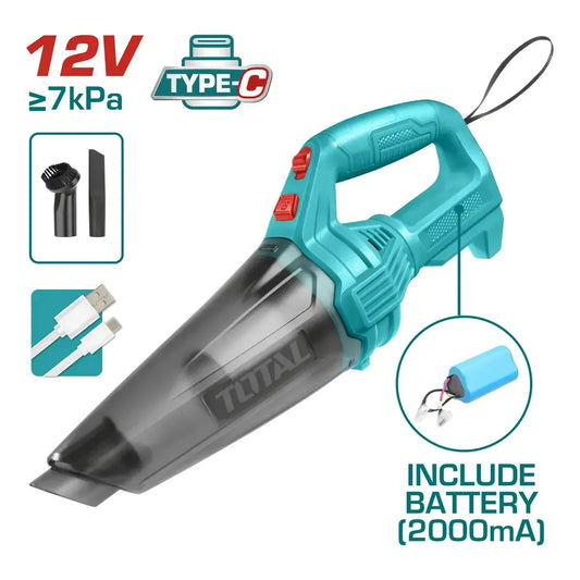 Aspiradora de Mano 12V 7 Pa TOTAL TVLI2026