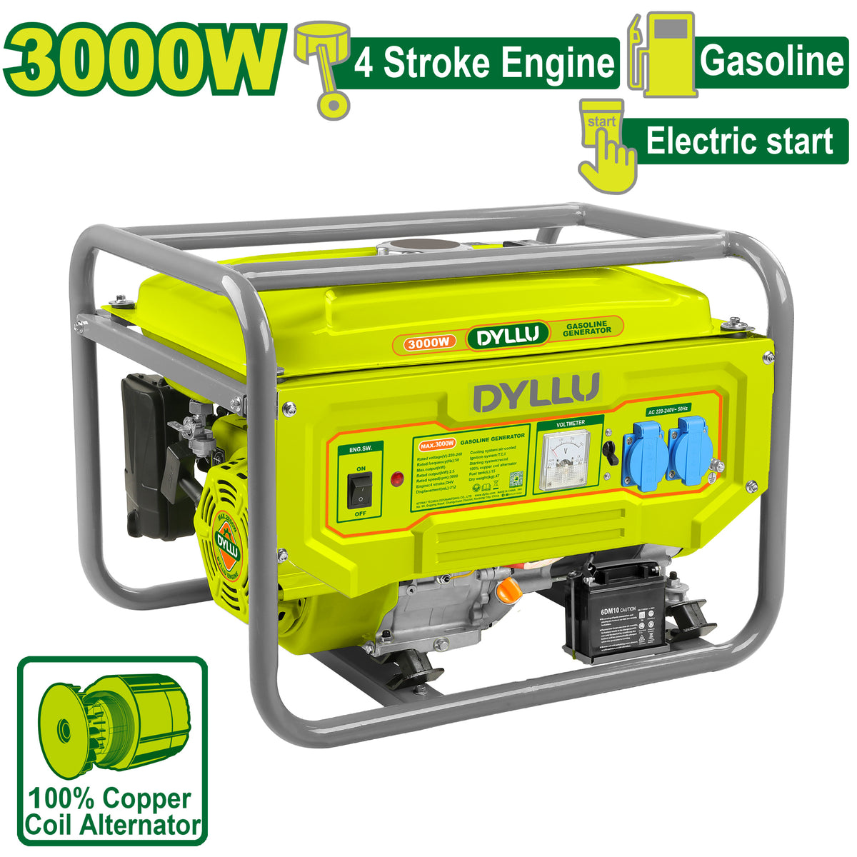 Grupo electrógeno 3000w DYLLU DTGEAA06D-4