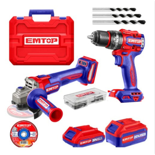 COMBO AMOLADORA INALAMBRICA + TALADRO INALAMBRICO 20V ECKL202734