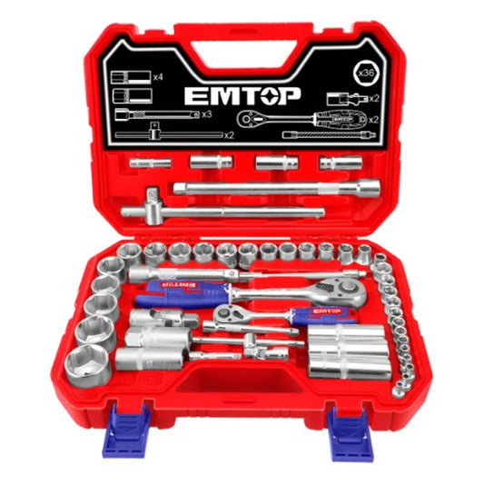 SET DE TUBOS Y CRIQUE 1/4'' y 1/2'' 51 PZS ESKT42511