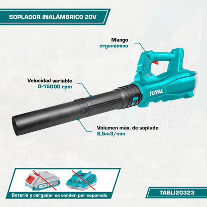 Soplador 20V 15000rpm TOTAL TABLI20323