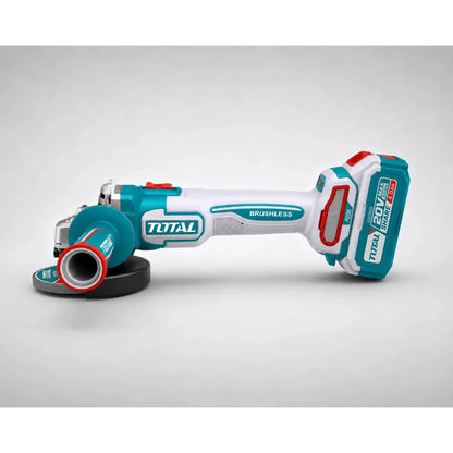Amoladora Angular 20V BL 1000W 115mm INDUSTRIAL TOTAL TAGLI271532-4 (MALETIN, CARGADOR, Y 2 BATERIAS 4Ah)