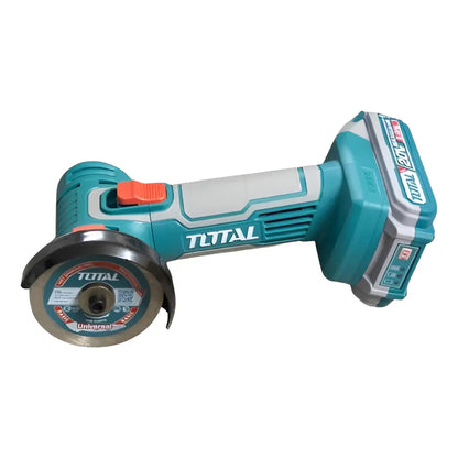 Miniamoladora 20V 76mm INDUSTRIAL TOTAL TAGLI76012-4 (MALETIN, CARGADOR, Y BATERIA)
