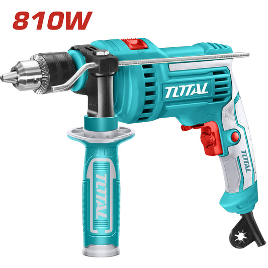 Taladro con percutor 810 w. 13mm. TOTAL TG1081316-4