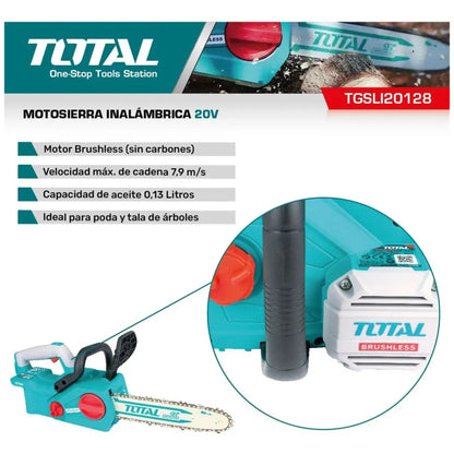 Motosierra 20V 12" INDUSTRIAL TOTAL TGSLI20128