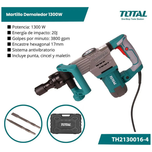 Martillo Demoledor 1300W INDUSTRIAL TOTAL TH2130016-4