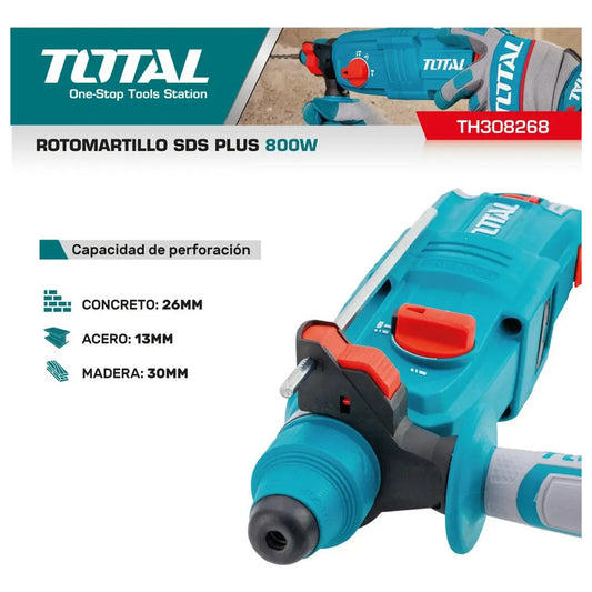 Rotomartillo SDS PLUS 800W TOTAL TH308268-4