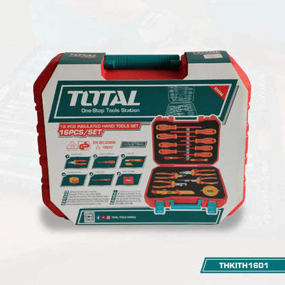 Caja de Herramientas Aisladas de 16 Pcs INDUSTRIAL TOTAL THKITH1601