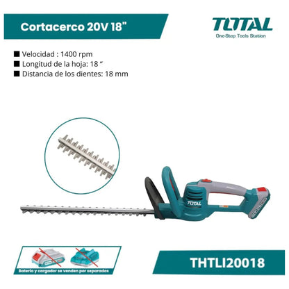 Cortacerco 20V 18" INDUSTRIAL TOTAL THTLI20018