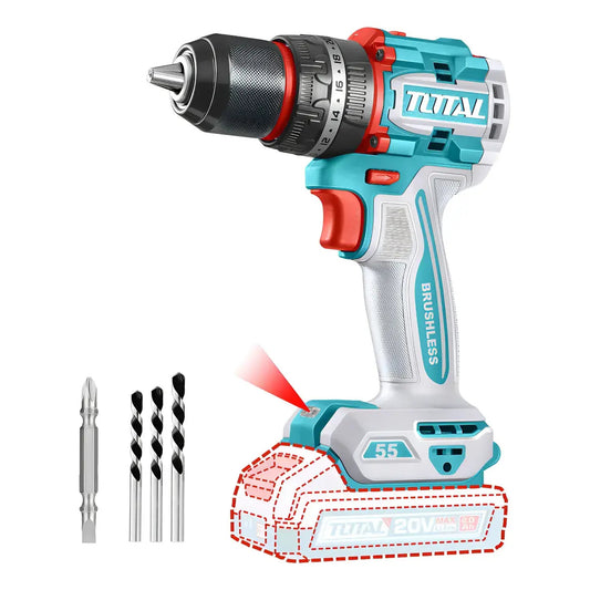 Taladro Percutor Atornillador Total Tidli205581 Turquesa 20v