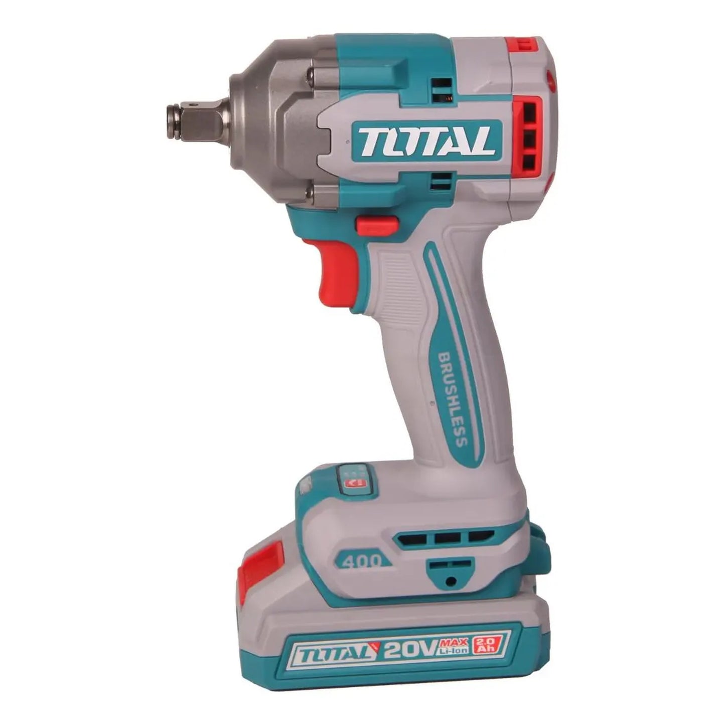 Llave de Impacto 20V 400Nm BL INDUSTRIAL TOTAL TIWLI2040-4 (MALETIN, CARGADOR, Y DOS BATERIAS 2Ah)