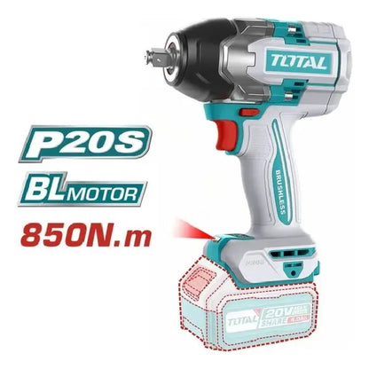 Llave de Impacto 20V BL 850Nm INDUSTRIAL TOTAL TIWLI20851