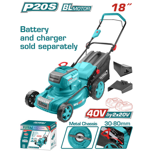 Cortadora de Cesped 40V INDUSTRIAL TOTAL TLMLI20185