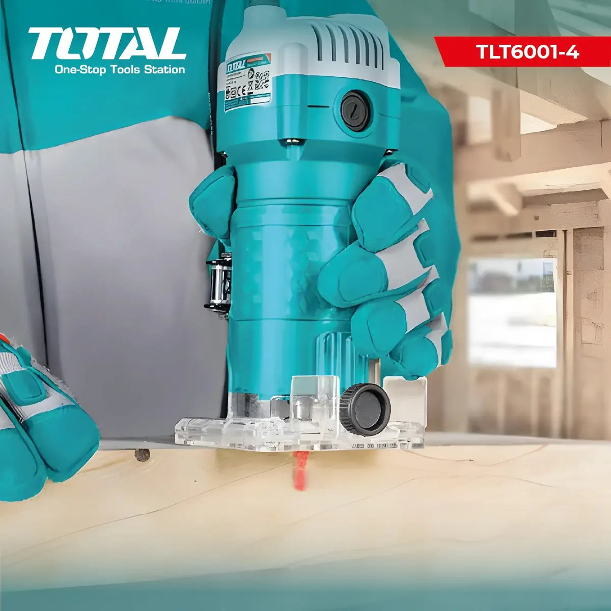 Router de Palma 600W INDUSTRIAL TOTAL TLT6001-4
