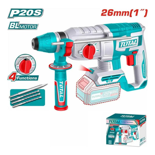 Rotomartillo SDS PLUS 20V BL 26mm INDUSTRIAL TOTAL TRHLI20268