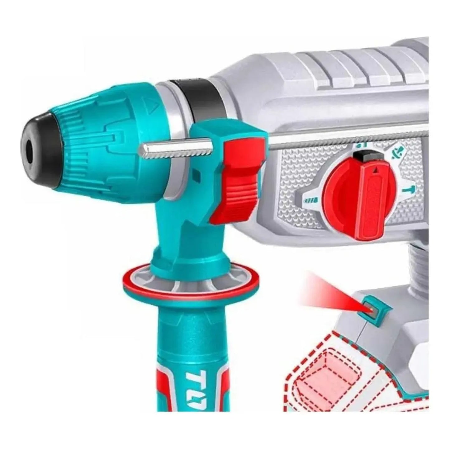 Rotomartillo SDS PLUS 20V BL 26mm INDUSTRIAL TOTAL TRHLI20268