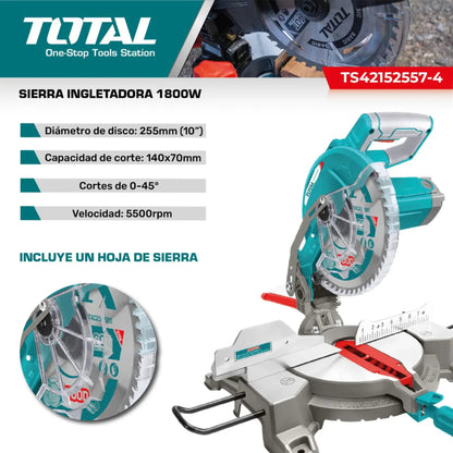 Sierra Ingletadora 1800W INDUSTRIAL TOTAL TS42152557-4