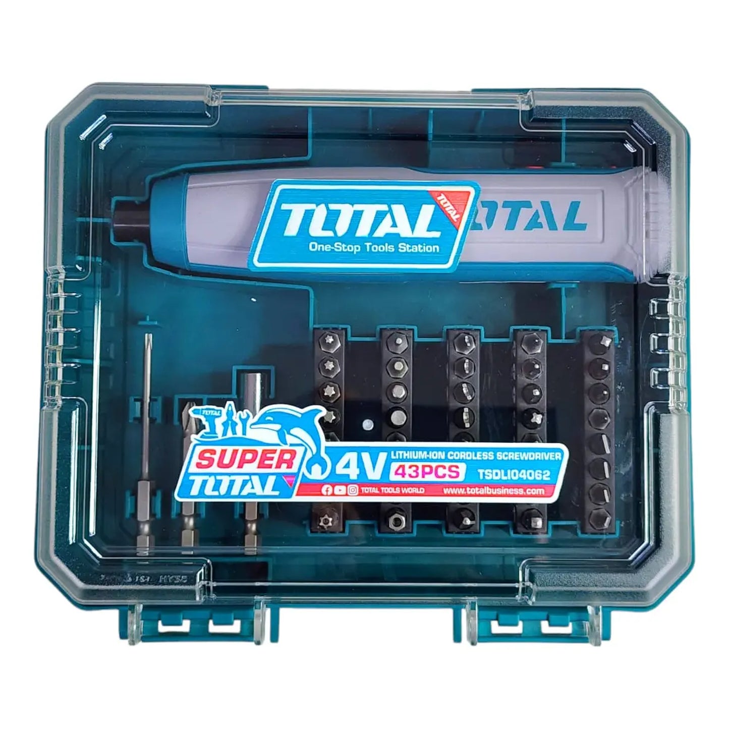 Atornillador 4V + 43 Accesorios TOTAL TSDLI04062