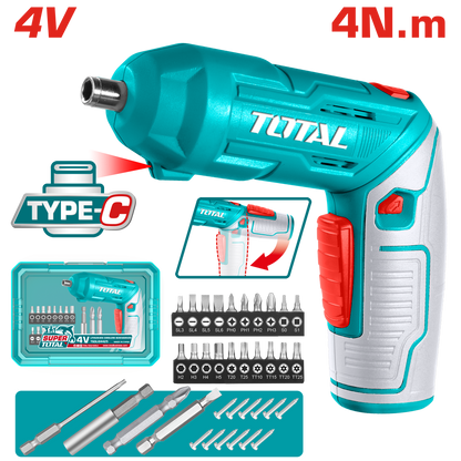 Atornillador 4V + 24 Accesorios TOTAL TSDLI04425
