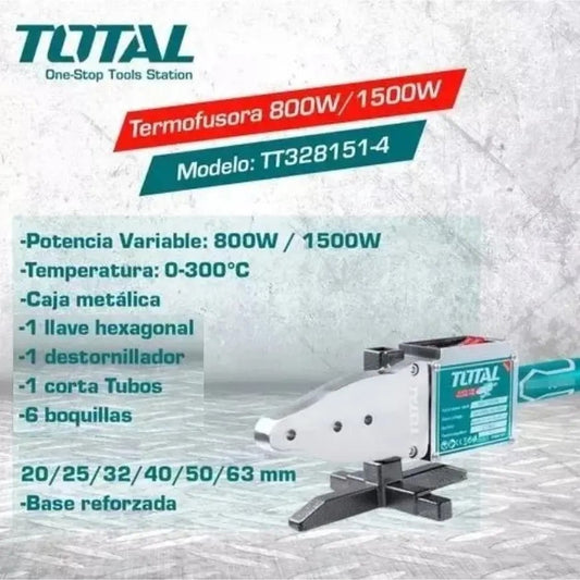 Termofusora 1500 w. INDUSTRIAL TOTAL TT328151-4