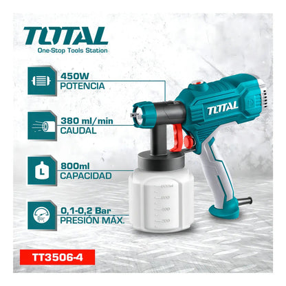 Equipo para pintar 450 w. INDUSTRIAL TOTAL TT3506-4