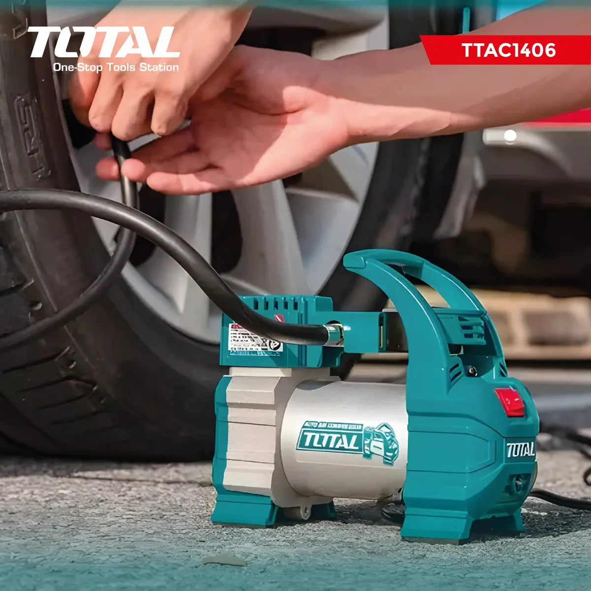 Compresor 12V 140 psi TOTAL TTAC1406