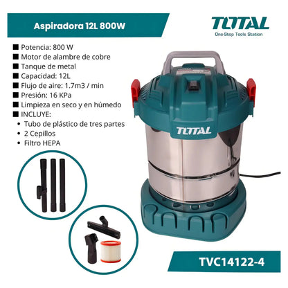 Aspiradora 12L 800W TOTAL  TVC14122-4