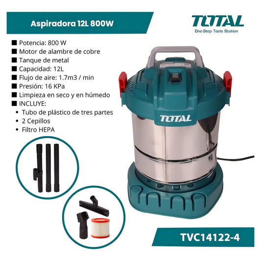 Aspiradora 12L 800W TOTAL  TVC14122-4