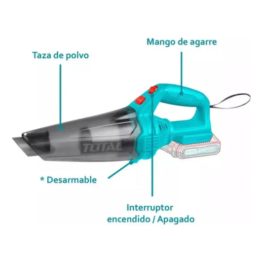 Aspiradora de Mano 20V 9 Pa TOTAL TVLI201261