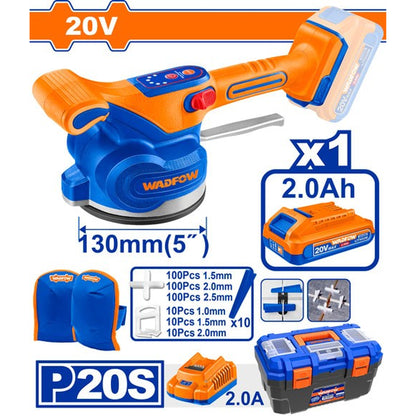 VENTOSA VIBRADORA INALAM  20V 180MM + BAT 2AH +CARG + ACC WTVM1D185