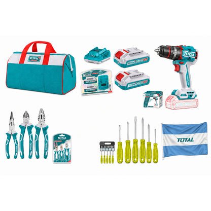 Kit taladro percutor 66nm+ 27 piezas total